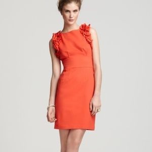 Trina Turk Mina Sleeveless Ruffle Sheath Dress